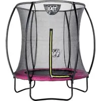EXIT Silhouette Trampolin D183cm - rosa - Rundes Trampolin mit Sicherheitsnetz und ausgezeichnetem Fußschutzsystem. Ideal für sicheres Springen und maximalen Spaß im Garten.
