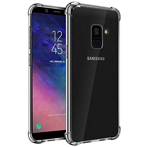 CoolGadget Ultra Crystal Clear Hülle für Samsung Galaxy A6, Transparente TPU Schutzhülle mit Stoßschutz, Klar