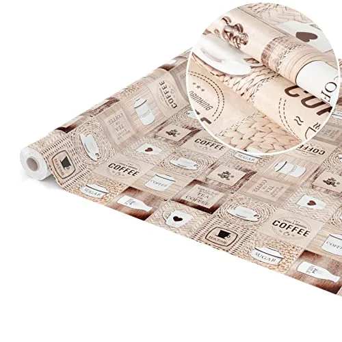 Tischdecke abwaschbar Wachstuch Wachstuchtischdecke 2000 x 140cm Schnittkante Kaffee Coffee pflegeleicht