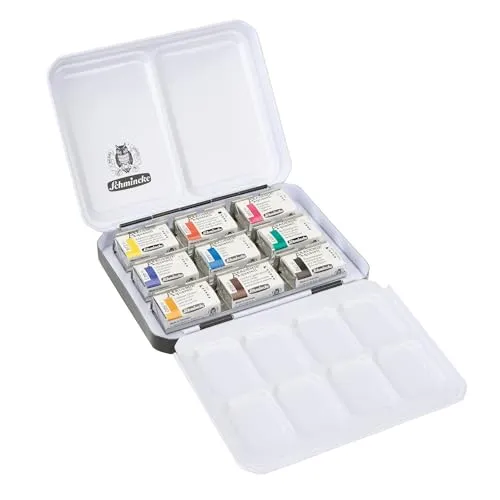 Schmincke AKADEMIE Aquarell Metallkasten 9 x ganze Näpfchen