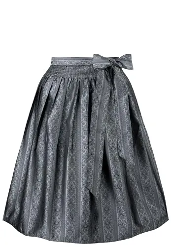 Stockerpoint Corinna Damen Midi Dirndlschürze, Grau, 40-44 - Elegante Dirndlschürze aus hochwertigem Jacquard, ideal kombinierbar mit verschiedenen Dirndlmodellen für einen femininen Look. Perfekt für festliche Anlässe und traditionelle Feierlichkeiten.