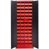 Kleinteileschrank KIROW - Werkstatteinrichtung mit 52 Ordnungsboxen für optimale Organisation und hohe Belastbarkeit – ideal für effizientes Lagermanagement.