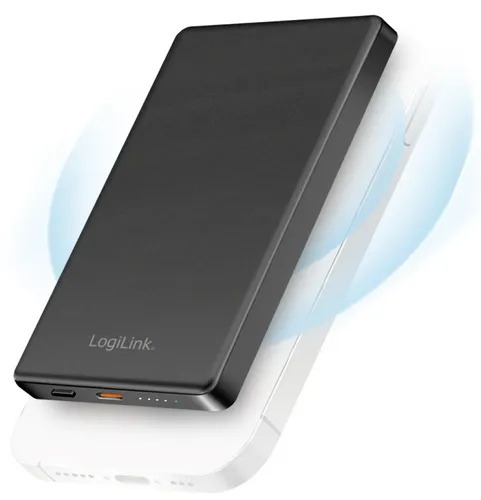 LogiLink Magnetische Powerbank, 5.000 mAh, USB-C, schwarz