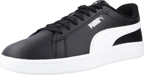 Puma Smash 3.0 L Unisex Sneaker - Puma Black/Puma White, 41 EU - Herren-Sneaker mit Schnürung für optimale Passform und gepolstertem Schuhkragen für hohen Tragekomfort.
