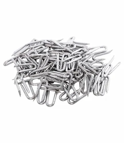 Garmix Krampen Stahlkrampen U-Typ, U-Nägel, Krampen zur Befestigung von Zäunen Maschendrahtzaun Draht Sichtschutz Verzinkt (38x3.80mm 250 Stück)