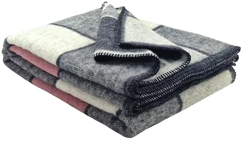 Wohndecke Selva 100% Schurwolle 150 x 200 cm in grau von STTS International