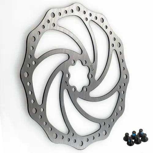 Fahrrad Bremsscheibe 203 mm 2 Stück Edelstahl 6- Loch Universell Fahrrad MTB BMX