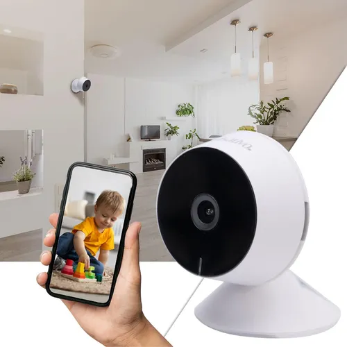 Hochauflösende Full-HD IP-Überwachungskamera mit smarter IR-Nachtsicht - Sichern Sie Ihr Zuhause rund um die Uhr mit dieser IP-Kamera. Sie bietet gestochen scharfe Bilder, Bewegungs- und Personenerkennung sowie eine praktische App für Echtzeitzugriff und Push-Benachrichtigungen.