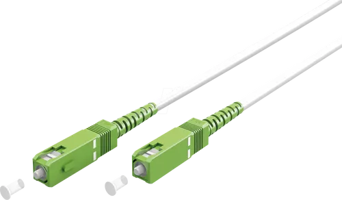 GOOBAY 59606 - Simplex LWL Patchkabel, SC-APC (8°)<>SC-APC (8°),weiß, 30 m