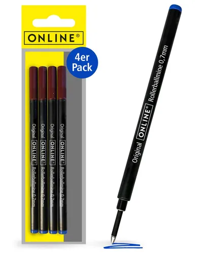 ONLINE® Rollerball-Minen Gelschreiberminen 0.7 mm Blau 70095