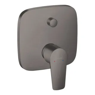 hansgrohe Wannenarmatur Talis E - Unterputz Einhebel-Wannenmischer in Brushed Black Chrome - Armaturen: Langlebige gebürstete Oberfläche in Schwarz-Chrom, platzsparende Unterputz-Technik für mehr Design und Raum am Wannenrand. Einfacher Temperatur- und Wassermengenregler.