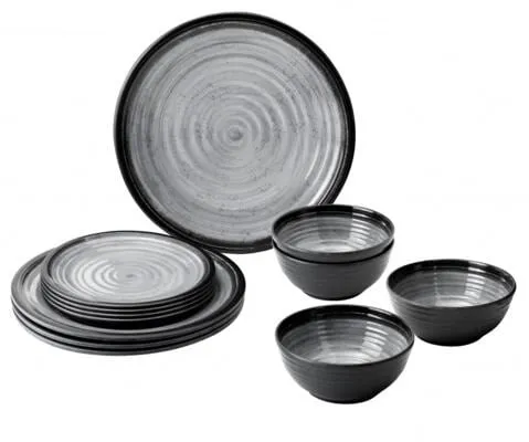 Sundream Geschirr-Set SUNDREAM Zodiac 12-tlg - Leicht & Bruchsicher - Geschirr-Sets für Camping: Das SUNDREAM Melamin Geschirr ist extrem leicht, bruchsicher und hitzebeständig bis 70 °C. Perfekt für Camping, Picknicks und Gartenpartys – langlebig und einfach zu reinigen!