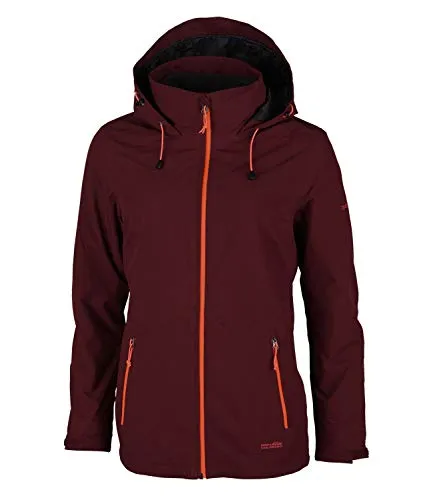 High Colorado Vancouver-L Da. 2in1 Jacke - Persian Plum, Größe 44 - Outdoor Fleecejacke für Damen, vielseitig und wetterfest, ideal für wechselhaftes Wetter und aktive Outdoor-Aktivitäten