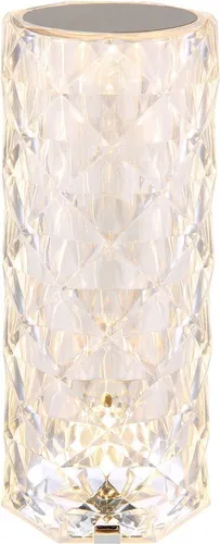 Kabellose Kristall Tischlampe mit Akku und Touch Dimmer - Klassische Tischleuchten - Elegante kabellose Tischlampe mit Touch-Dimmer und Farbwechsel-Funktion für individuelle Lichtgestaltung und gemütliche Atmosphäre.