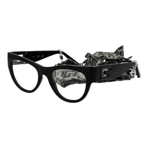 Guess Brillenfassung GU2988 001 50 - Stilvolle Damenbrille - Elegante Katzenaugen-Brillenfassung für Damen in klassischem Schwarz. Ideal für jeden Anlass und mit praktischem Original-Etui. Perfekt für modebewusste Looks.