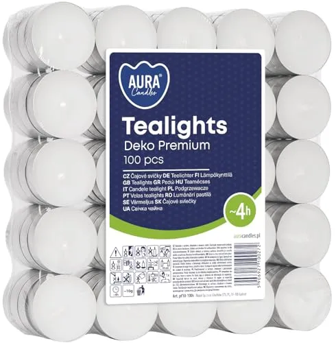 Teelichter Bispol, Weiß, 4h Brenndauer, ohne Duft 100