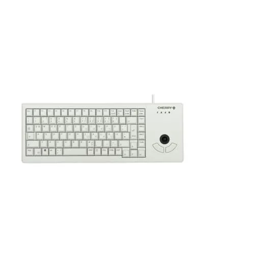 CHERRY TAS G84-5400LUMEU-0 Trackball Tastatur - Ergonomische USB-Tastatur mit integriertem Trackball, ideal für präzises Arbeiten und Platzersparnis im Büro.