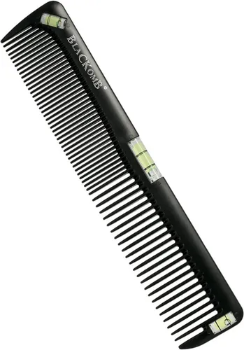 Blackomb – Haarschneidekamm mit Wasserwaage, Antistatischer Kamm, Kamm zum Haare Schneiden, Haarschneidehilfe, Professioneller Haarkamm, Schwarz