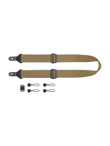PEAK DESIGN Trageriemen Slide Coyote - professioneller Kameragurt, verstellbare Länge von 99-145 cm und Tragfähigkeit bis 90 kg