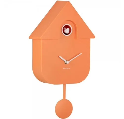 Karlsson Wanduhr Modern Cuckoo Soft Orange - Wanduhren mit modernem Design und sanften Farben, perfekt für jeden Raum und sorgt für eine entspannte Atmosphäre.