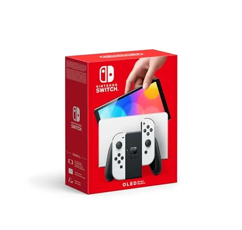 Nintendo Switch Konsole OLED - 7 Zoll Full HD Display, inklusive 2 Joy-Con und 64GB Speicher, ideal für Gaming-Spaß zuhause und unterwegs