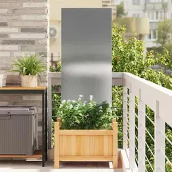 vidaXL Garten Sichtschutz-Leinwand Silber 50 x 140 cm - Moderner Sichtschutz aus langlebigem Edelstahl, ideal für Garten und Terrasse. Bietet Privatsphäre und wertet deinen Außenbereich stilvoll auf. Einfach zu installieren und pflegeleicht.