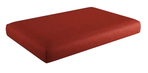 sunnypillow Palettenkissen - Komfortable Palettenauflage 120x60x15cm Rot - Gartenmöbelauflagen aus hochwertigem Kaltschaum, abnehmbarer Bezug, schmutzabweisend und ideal für Innen- und Außenbereich. Verwandeln Sie Ihre Europalette in eine gemütliche Sitzgelegenheit!