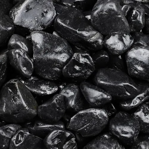 Kieselsteine Garten Zierkies 40-60 mm - Nero Ebano Schwarz - Gartenverzierungen mit anthrazitfarbenem Marmorsplitt, ideal für moderne Gestaltung und Aquaristik. Das 25-Kilo Gebinde sorgt für vielseitige Einsatzmöglichkeiten.