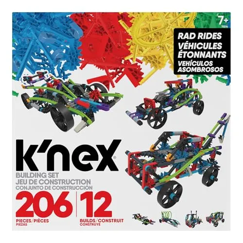 K'Nex Basic Fun Radikale Fahrt Baukasten, 206-teiliges Mint-Lernset, Technikspielzeug für Jungen und Mädchen, Konstruktionsspielzeug ab 7 Jahren