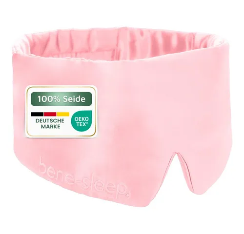 bene-sleep® Schlafmaske aus 100% Maulbeerseide - Schlafmasken für erholsamen Schlaf, 100% lichtdicht und hautfreundlich – perfekt für besseren REM-Schlaf und empfindliche Augenpartien.