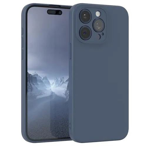 EAZY CASE - Silikonhülle für iPhone 15 Pro Max Hülle Silikon Case Blau weich stoßfeste Handyhülle Schutzhülle mit Kameraschutz Dünn Premium Schutz Cover TPU Phone Bumper in Petrol Matt