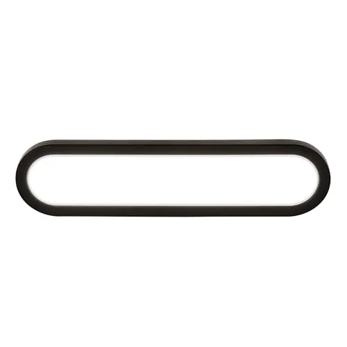 BRILONER - LED Spiegelleuchte Bad mit indirektem Licht, IP44 Spritzwasserschutz, Wandmontage, Badezimmerlampe, Spiegellampe Bad, Lampe Badezimmer, Badlampe Wand, 35 x 9 x 4 cm, Schwarz