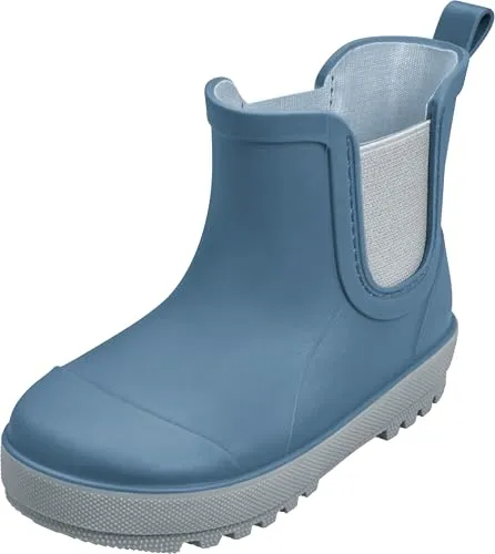 Playshoes Stiefel Regenstiefel Halbschaft uni, marine, Größe: 21 - Gummistiefel mit Einstiegshilfe für leichtes An- und Ausziehen und griffiger Profilsohle, perfekt für nasse Tage.