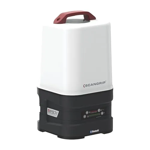 Scangrip AREA 10 SPS LED 360° Arbeitsleuchte - Baustrahler mit 360° Beleuchtung, ideal für präzise Arbeiten in dunklen Bereichen und extrem robust für den Einsatz auf Baustellen.