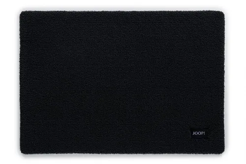 Joop! Badteppich Basic 015 Schwarz - Exklusives Design - Badteppich aus hochwertiger Kunstfaser, langlebig und farbintensiv. Rutschfest und ideal für Fußbodenheizung, perfekt für stilvolle Badezimmer.