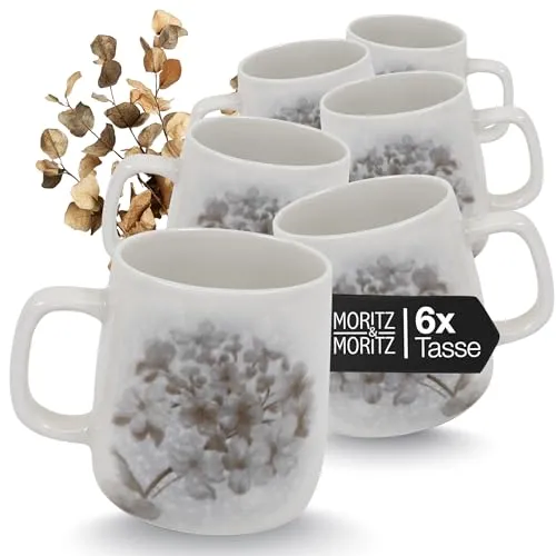 Moritz & Moritz BLOSSOM Kaffeetassen Set 6er in grau von Moritz & Moritz