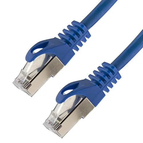 Netzwerkkabel S/FTP PIMF Cat. 7 50 Meter blau Patchkabel Gigabit Ethernet LAN DSL CAT7 Kabel