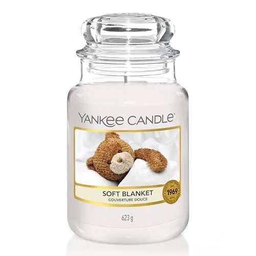 Yankee Candle Duftkerze im Glas (groß) | Soft Blanket in beige von Yankee Candle
