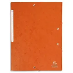 Exacompta Sammelmappe mit Gummizug und 3 Klappen, Maxi-Kapazität, aus Manila Karton 425g/qm 500μ, 24x32cm für DIN A4