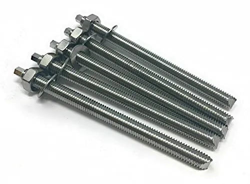 5x Edelstahl Ankerstangen M12/ M16 Gewinde Verbundanker A4 Bolzen Verbundmörtel (M16x190)