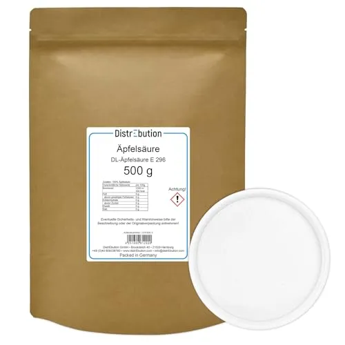 Apfelsäure Pulver 500g Lebensmittelqualität E296 Säuerungsmittel Malic Acid