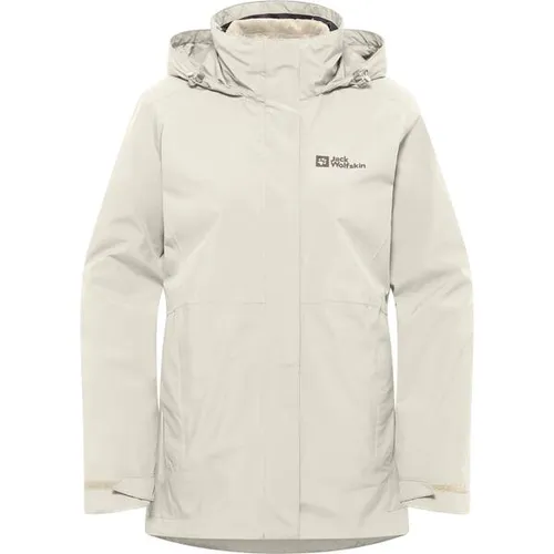 Jack Wolfskin Damen Rotwand 3in1 Jkt W - Vielseitige Outdoor-Jacke - Funktionsjacken mit 3in1-System, perfekt für alle Wetterlagen, regulierbarer Saum und zahlreiche Taschen für praktischen Stauraum.