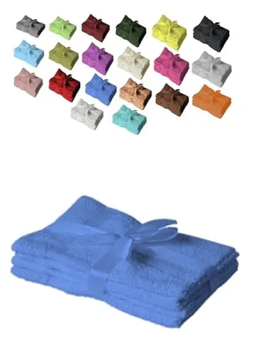 EXKLUSIV HEIMTEXTIL Gästehandtuch 4er Set 30 x 50 cm Royalblau