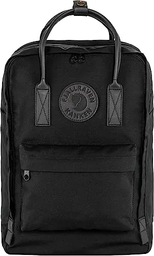 Fjällräven Kanken no. 2 Black Laptop 15 - Alltags-Rucksack mit gepolstertem Laptopfach für Geräte bis 15 Zoll, aus strapazierfähigem G-1000 HeavyDuty Eco, ideal für langlebigen Gebrauch und täglichen Komfort.
