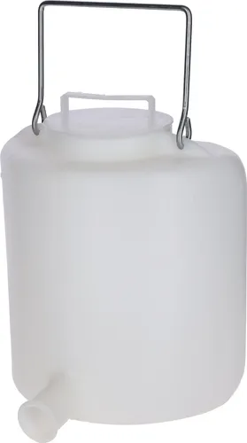 Kerbl Tränkeeimer, 6 Liter, Kunststoff - Nutztier-Fütterungszubehör, robuster Tränkeeimer mit praktischem Tragegriff und Deckel für sauberen Inhalt, ideal für die tägliche Fütterung von Kälbern.