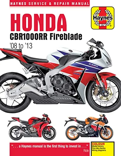 Honda CBR1000R Fireblade (08 - 13) - Haynes Service & Repair - Umfassendes Reparaturhandbuch mit 700+ Bildern, das DIY-Techniken für effiziente Wartung und Problembehebung bietet. Ideal für Motorradliebhaber!