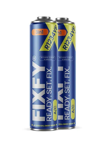 FIXFY 3in1 Kältemittelersatz Set – 2 x R1234YF für Fahrzeuge ab 2017