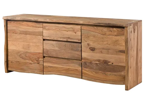 Sideboard Sheesham 185x48x80 natur lackiert / sandgestrahlt PURE SHEESHAM #215