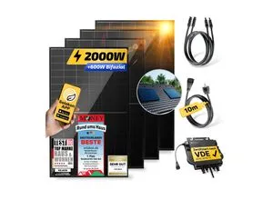 Balkonkraftwerk 2000W/800W Solaranlage - Erneuerbare Energie: Komplettset mit einfacher Dachhalterung, ideal für sofortigen Stromsparstart - einfach auspacken, aufbauen und einstecken!