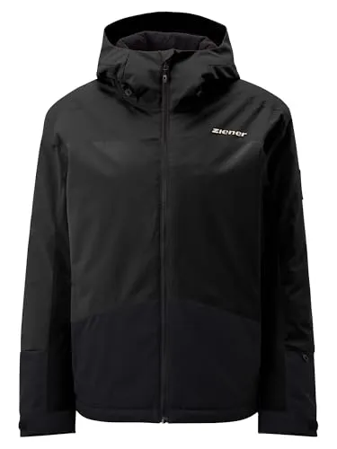 ZIENER TARAINO-Z Herren Skijacke, Gr. 56, schwarz - Funktionsjacke mit wasser- und winddichter AQUASHIELD® Membran für optimalen Wetterschutz und Komfort bei jedem Skitag.